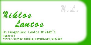 miklos lantos business card